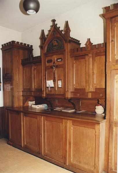 Meuble de sacristie, 4e quart du 19e siècle.