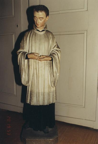 Statue : saint Louis de Gonzague, par Raffl de Paris, 2e moitié du 19e siècle.