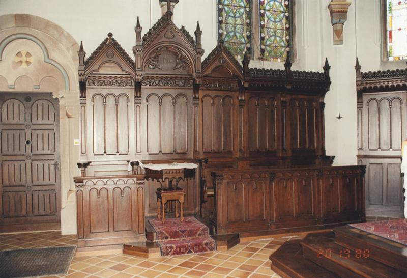 Bancs de choeur et crédence, 1898.