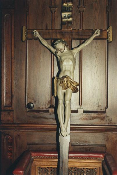Croix de sacristie : Christ en croix, 1ère moitié du 19e siècle.