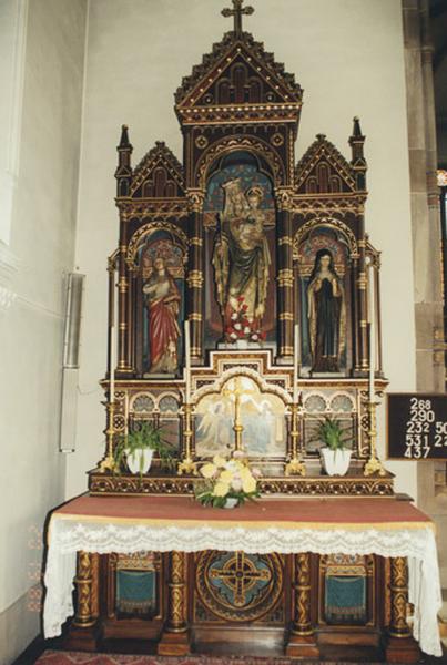 Autel secondaire de la Vierge (nord), 1898.