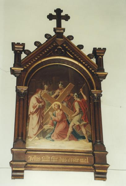 Chemin de croix : station 3, par L. Chovet et L. Beau de Paris, 4e quart du 19e siècle.