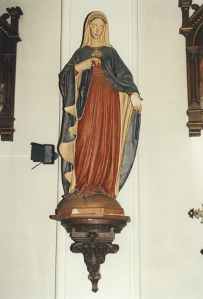 Statue : Sacré-Coeur de la Vierge, 4e quart du 19e siècle.