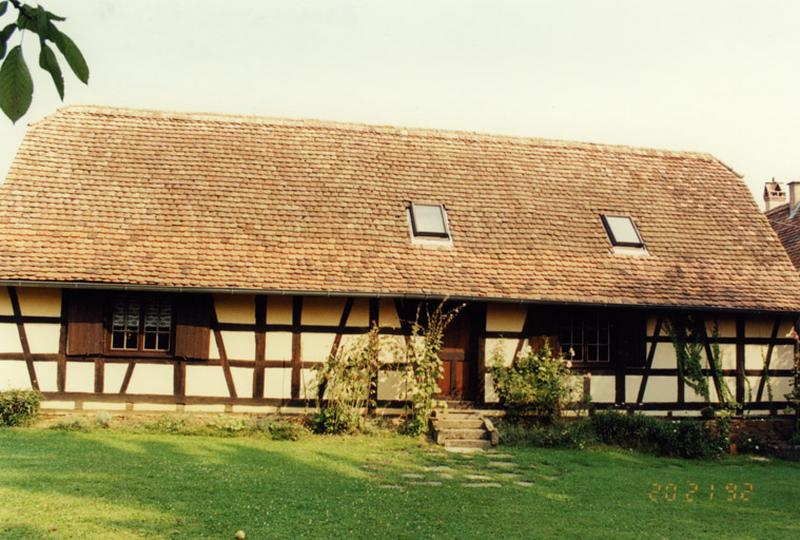 Elévation postérieure du bâtiment sud (cellier et logement).