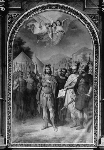 Vue du tableau : la glorification de Saint Maurice.