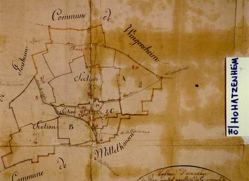 Cadastre Napoléonien, 1826, tableau d'assemblage.
