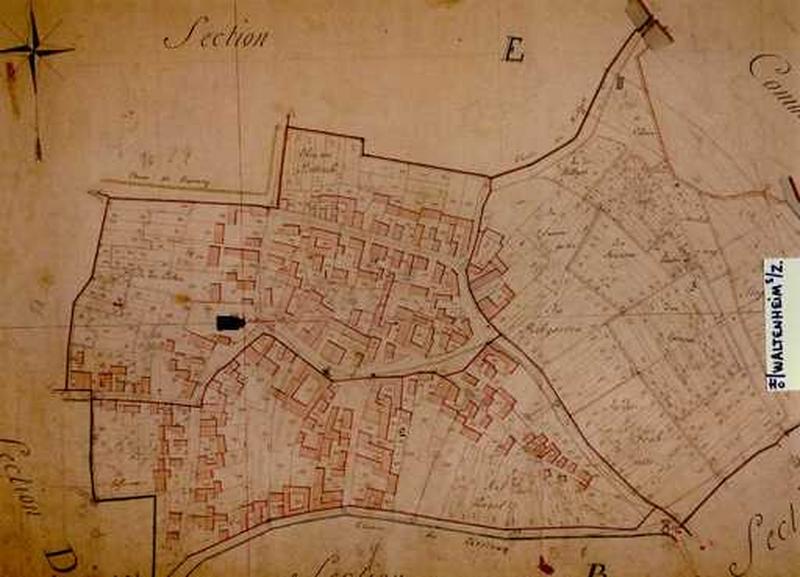 Cadastre Napoléonien, 1827, section du village.