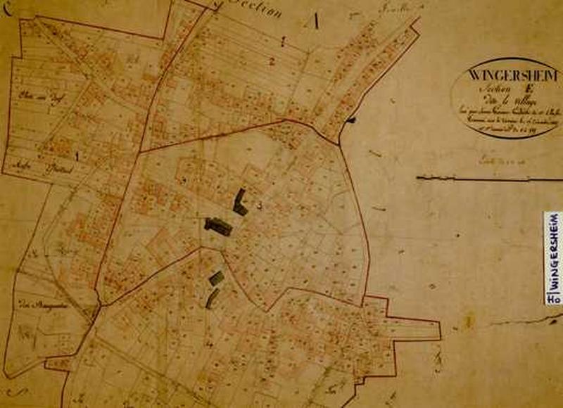 Cadastre Napoléonien, 1827, section du village.