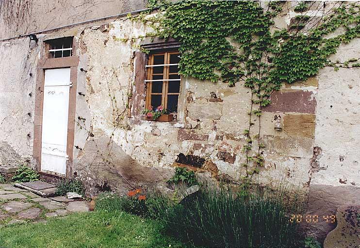 Elévation postérieure du moulin, vue partielle.