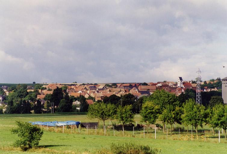 Vue de l'agglomération prise du nord-est.