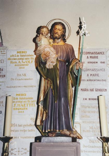 Statue : saint Joseph et l'Enfant, 4e quart du 19e siècle.