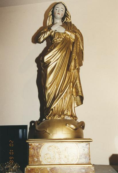 Statue : Immaculée Conception, milieu du 19e siècle.