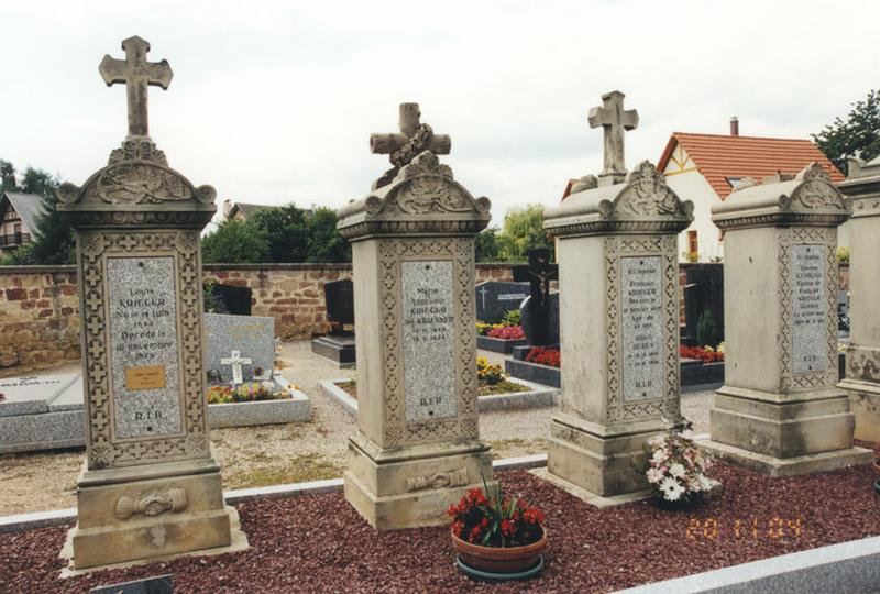 Tombeaux de la famille Krieger, 2e moitié du 19e siècle.