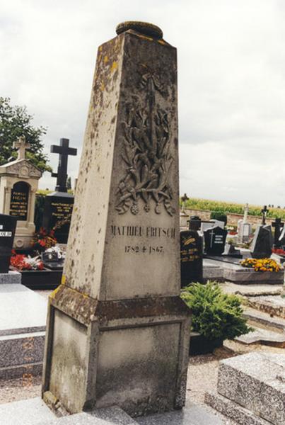 Tombeau de Mathieu Fritsch, 1867.