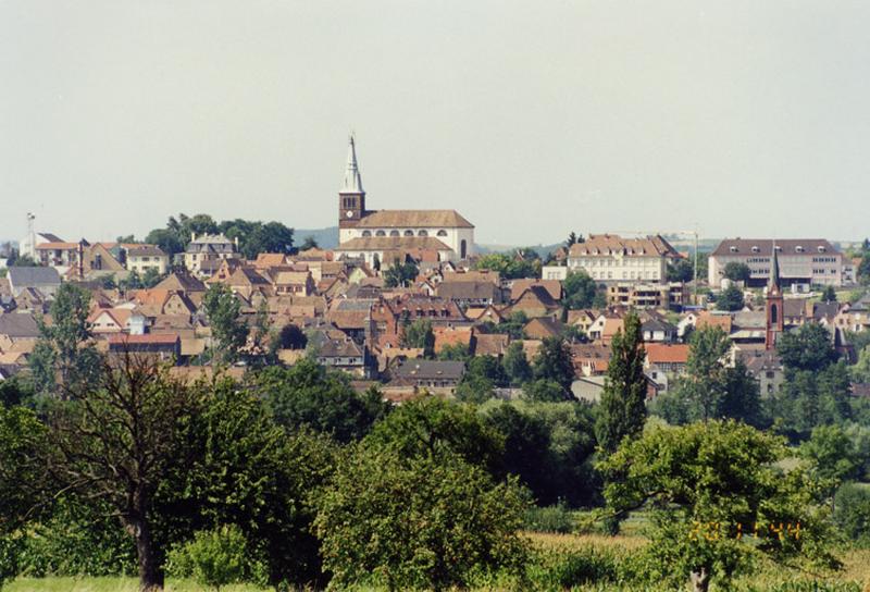 Vue de la partie centrale de la ville, prise du sud.