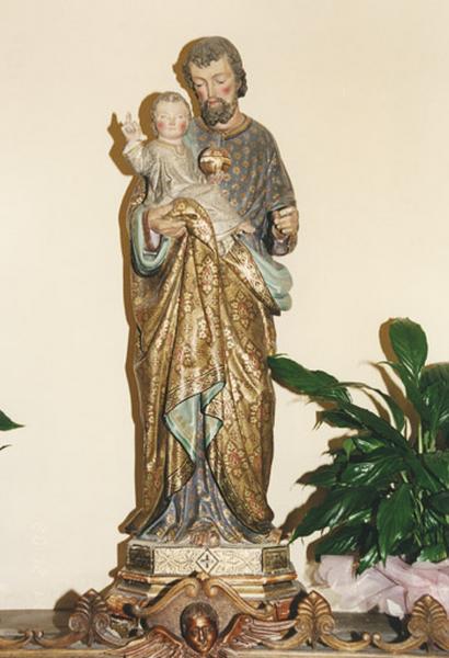 Statue : saint Joseph et l'Enfant, 2e moitié du 19e siècle.