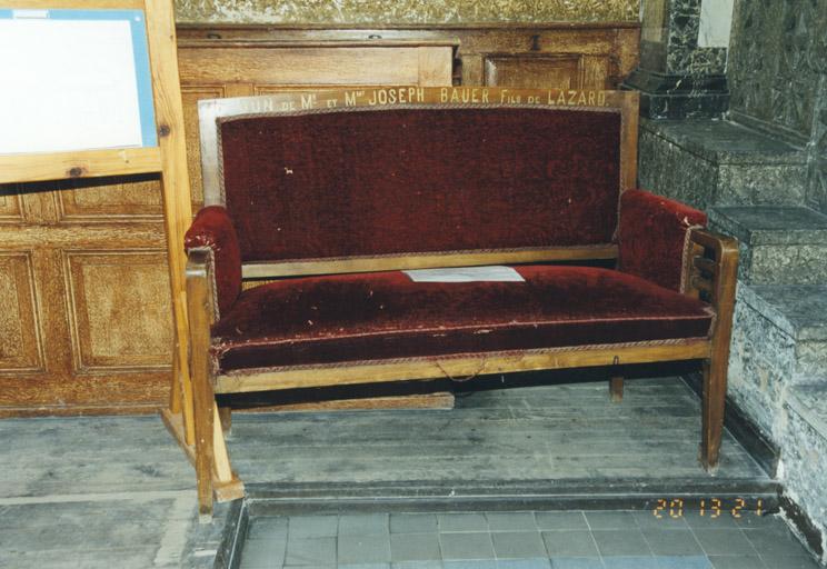 Le mobilier de la synagogue, école juive, maison de rabbin