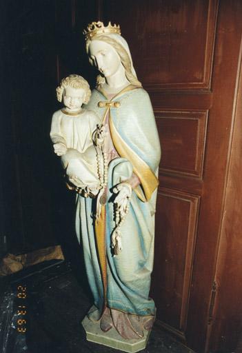 Statue : Vierge à l'Enfant, par J. Glatz, 2e moitié du 19e siècle.