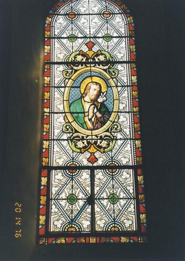 Verrière (nef) : saint Joseph, 1887.