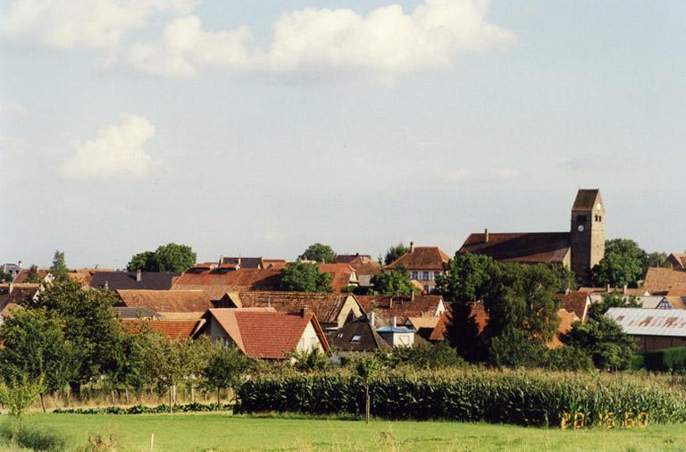 Le village vu depuis le nord-ouest.
