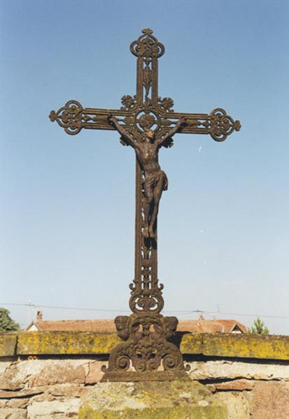 Tombeau de Lorentz Dossman et de Barbara Hamm, détail du Christ en croix.