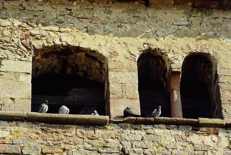 Tour, face sud, baies du niveau supérieur.