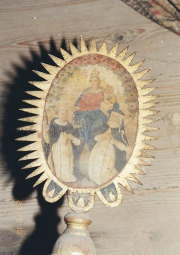 Bâton 4 : Remise du rosaire à saint Dominique et à sainte Catherine de Sienne.