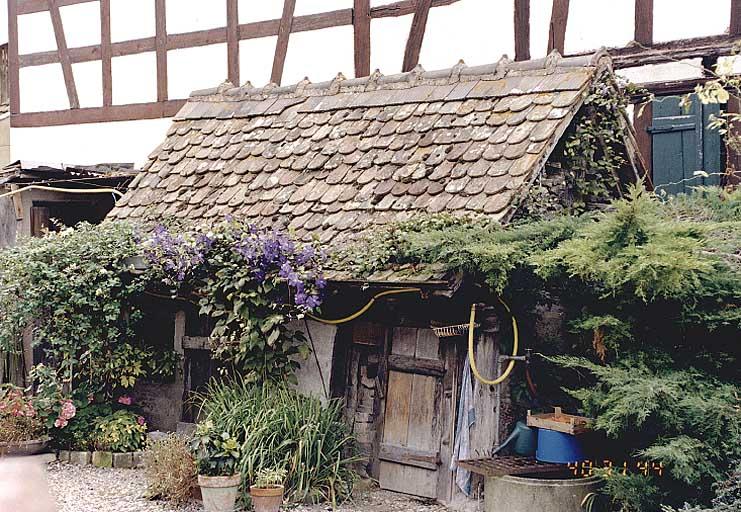 Vue de la porcherie de la ferme No 98, rue des Hiboux.