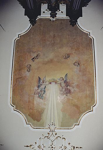 Peinture monumentale, couronnement de la Vierge : détail des anges.