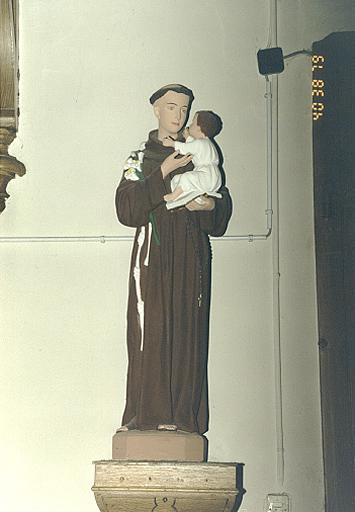 Vue d'ensemble de la statue No 3 : Saint Antoine de Padoue.