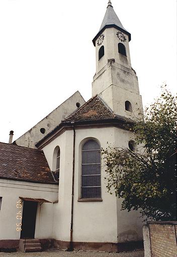 Vue du choeur et de la tour depuis le sud-ouest.