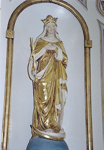 Autel de la Vierge : détail de la statue.