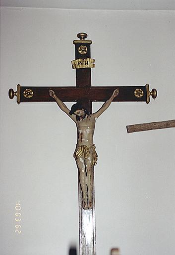 Croix de procession : Christ en croix