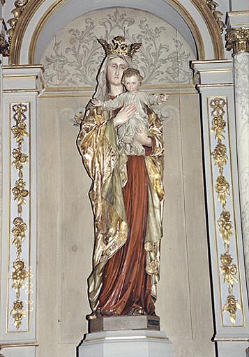 Statue de l'autel secondaire de la Vierge : Vierge à l'Enfant