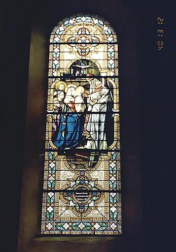 4 verrières : La Présentation au temple, La Sainte Famille, Jésus parmi les docteurs, Le retour du fils prodigue
