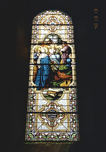 Vue d'ensemble de face : Jésus parmi les docteurs.