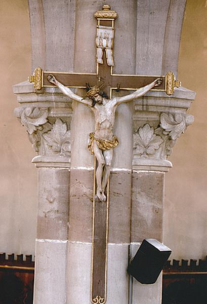 Croix de procession : Christ en croix