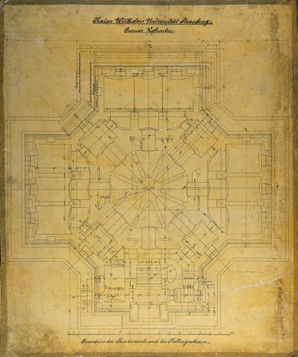 Plan du sous-sol du bâtiment de la grande coupole.