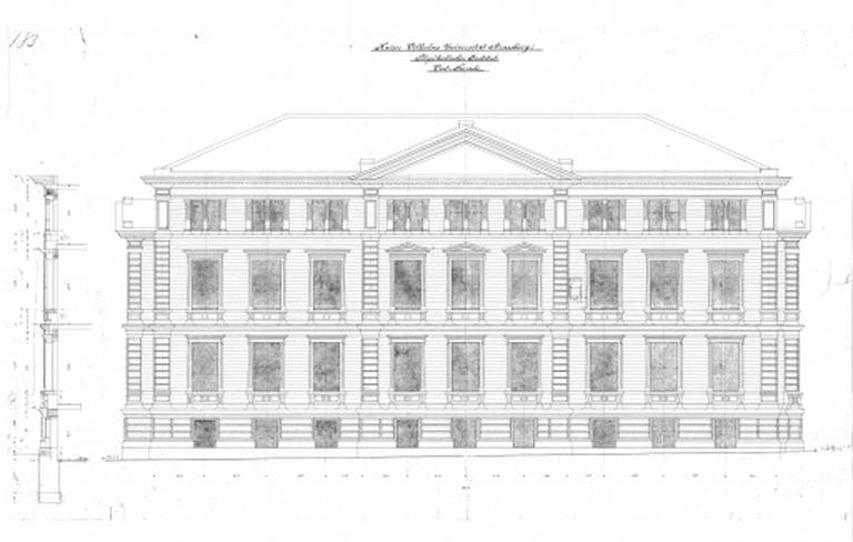 Elavation de la façade ouest.