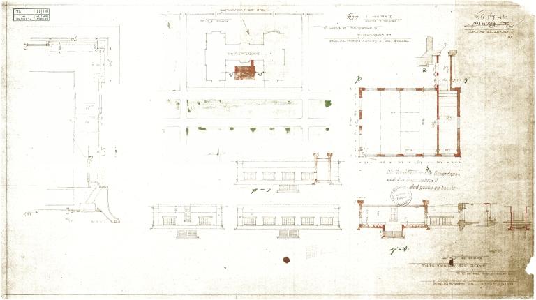 Université de Strasbourg, Institut de Physique, annexe des accumulateurs : plan de 1919.