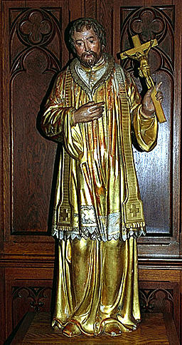 2 statues : Vierge à l'Enfant, saint Louis de Gonzague