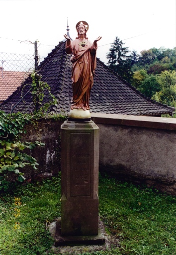 Statue du Christ au Sacré-Coeur, par L. Gasne, de Lusey (Meuse), 1895.