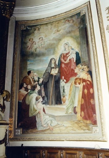 Sainte Odile intercède auprès de la Vierge à l'Enfant. Vue d'ensemble.