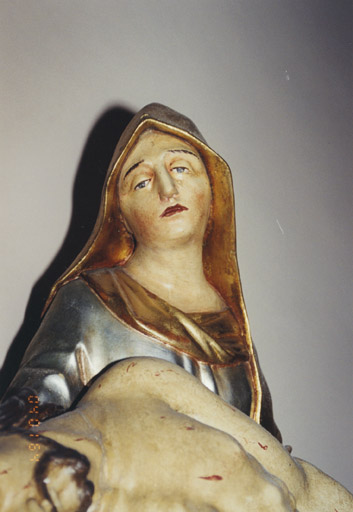 Détail de la tête de la Vierge.