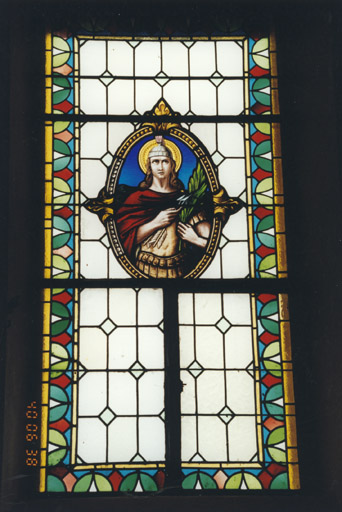 Verrière : saint Sébastien.