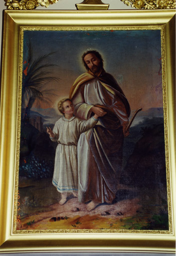 Tableau : Saint Joseph à l'Enfant. Vue d'ensemble.