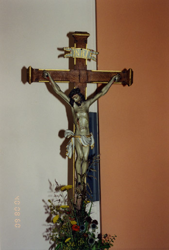 Croix de procession : Christ en croix