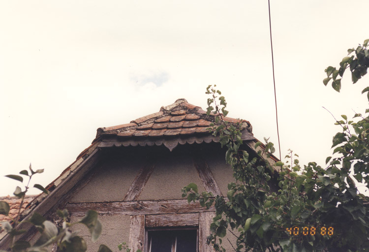 Maison. Détail de la corniche.
