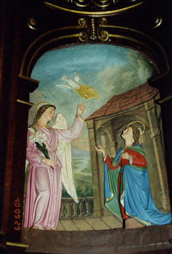 Retable de l'autel de la Vierge : Annonciation.