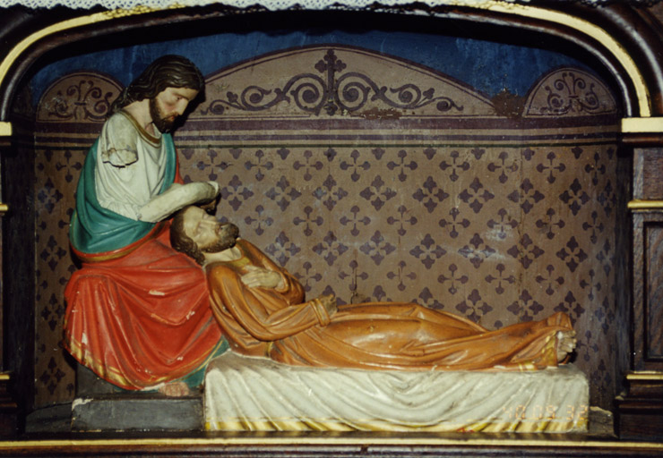 Autel de saint Joseph : Mort de saint Joseph. Détail.